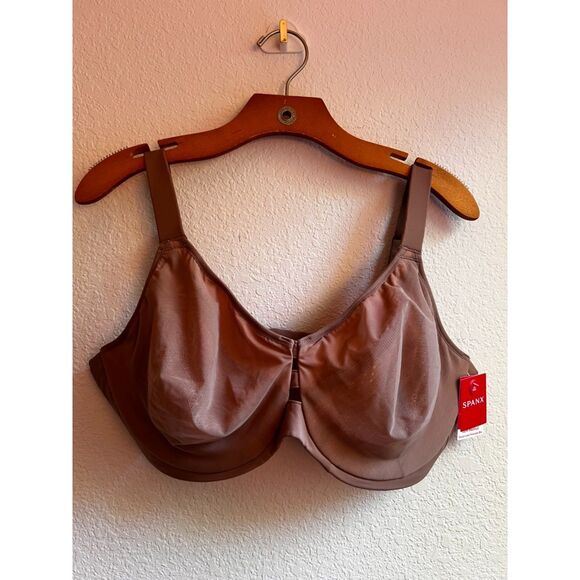 Spanx Low Profile Illusion Minimizer Bra - Beige - Size 40DDD - Picture 2 of 7